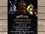 Five Nights at Freddy S Birthday Invitation Template Five Nights at Freddy 39 S Invitation Five Nights by