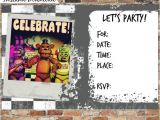 Five Nights at Freddy S Birthday Invitation Template Five Nights at Freddy 39 S Invitations and by