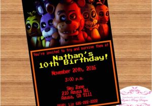 Five Nights at Freddy S Birthday Invitations Fnaf Five Nights at Freddy S Birthday Invitation Digital