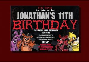 Five Nights at Freddy S Birthday Invitations Printable Free Five Nights at Freddy S Birthday Invitation by