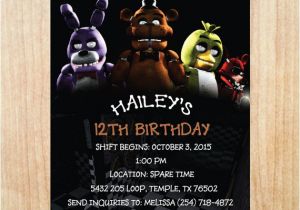 Five Nights at Freddy S Birthday Invitations Printable Free Printable Five Nights at Freddy S Invitation Five Nights