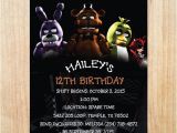 Five Nights at Freddy S Birthday Invitations Printable Printable Five Nights at Freddy S Invitation by