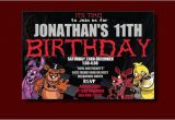 Five Nights at Freddy S Birthday Party Invitations Five Nights at Freddy 39 S Birthday Invitation by