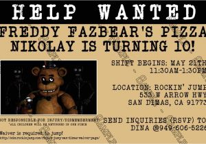 Five Nights at Freddy S Birthday Party Invitations Novel Concept Designs Five Nights at Freddy 39 S Video Game