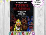 Five Nights at Freddy S Invitations Party City Five Nights at Freddy S Birthday Party Invitations by