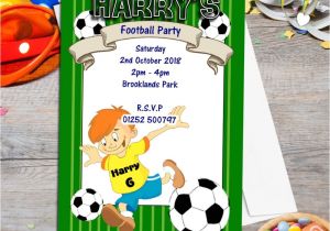 Flag Football Party Invitations 10 Personalised Football Birthday Party Invitations N40