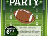 Flag Football Party Invitations Eps 10 Flyer Design Perfect Tailgate Stock Vector