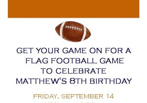 Flag Football Party Invitations Invitations