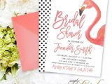 Flamingo Bridal Shower Invitations Flamingo Bridal Shower Invitation Watercolor Flamingo