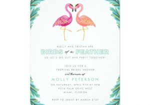 Flamingo Bridal Shower Invitations Tropical Flamingo Bridal Shower Invitation Zazzle