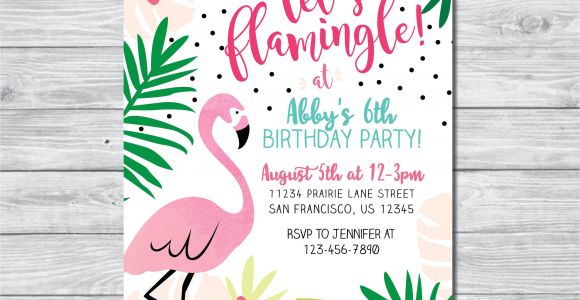 Flamingo Party Invitation Template Free Flamingo Birthday Invitation Let 39 S Flamingle Invitation
