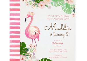 Flamingo Party Invitation Template Free Flamingo Birthday Invitation Zazzle Com