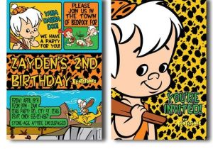 Flintstones Party Invitations the Flintstones Birthday Invitations Bam Bam Invitations
