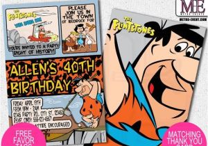 Flintstones Party Invitations the Flintstones Birthday Invitations Cave Man Invitations