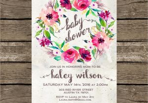Floral Baby Shower Invitations Free Baby Shower Invitation Printable Purple Floral Baby Shower