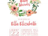 Floral Baby Shower Invitations Free Floral Baby Shower Invitations