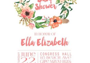 Floral Baby Shower Invitations Free Floral Baby Shower Invitations