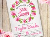Floral Baby Shower Invitations Free Floral Wreath Baby Shower Girl Invitation Templateparty