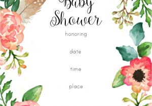 Floral Baby Shower Invitations Free Free Printable Floral Shower Invitation
