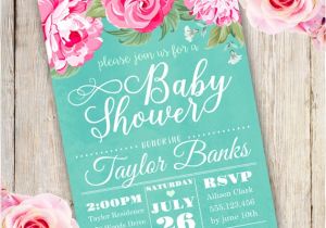 Floral Baby Shower Invitations Free Watercolor Floral Baby Shower Invitation Template Edit