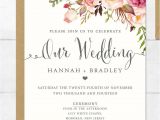 Floral Wedding Invitation Template 16 Printable Wedding Invitation Templates You Can Diy