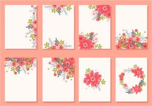 Floral Wedding Invitation Templates Vector Free Floral Wedding Invitation Card Vectors Download Free
