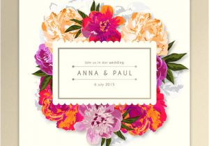 Floral Wedding Invitation Templates Vector Free Floral Wedding Invitation Vector Free Download