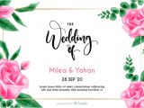 Floral Wedding Invitation Templates Vector Free Watercolor Floral Wedding Invitation Template Vector