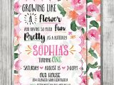Flower themed Birthday Party Invitation Wording butterfly Flower Garden Birthday Party Invite Garden Party