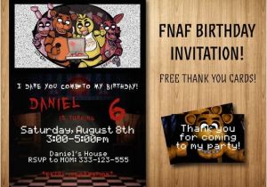 Fnaf Party Invitations Five Nights at Freddy 39 S Invitation Bonus by