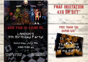 Fnaf Party Invitations Five Nights at Freddy 39 S Invitation Fnaf Invitation Fnaf