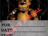 Fnaf Party Invitations Five Nights at Freddy 39 S Party Invitation Instant Download