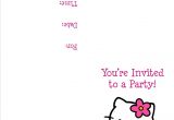 Foldable Birthday Invitations Free Hello Kitty Free Printable Birthday Party Invitation
