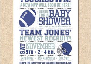 Football Baby Shower Invitation Template Items Similar to Baby Shower Invitation Card Football