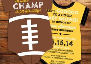 Football Baby Shower Invitation Template Items Similar to Football Jersey Baby Shower Invitations