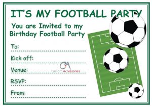 Football Birthday Party Invitation Templates Free Football Invites Kids Children S Boys Football Birthday