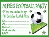 Football Birthday Party Invitation Templates Free Personalised Invites Childrens Boys Football Birthday