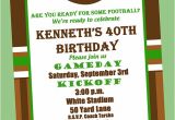 Football Birthday Party Invitation Wording Football Birthday Party Invitation Printable or by