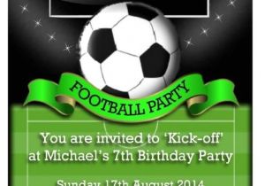 Football Birthday Party Invitation Wording Party Invitations Personalised Football Birthday Party