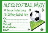 Football Party Invitation Template Uk Personalised Invites Childrens Boys Football Birthday