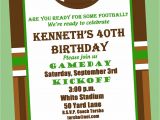 Football Party Invitation Wording Football Birthday Party Invitation Printable or Printed with