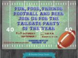 Football Tailgate Party Invitation Wording Football Party Tailgate Party Custom by Brooklyndesignstudio
