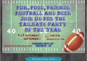 Football Tailgate Party Invitation Wording Football Party Tailgate Party Custom by Brooklyndesignstudio