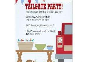 Football Tailgate Party Invitation Wording Tailgate Football Party Invitation 5" X 7" Invitation Card