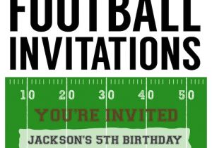 Football themed Birthday Party Invitation Wording Football Party Invitation Template Free Printable