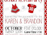 Football themed Gender Reveal Party Invitations Customized Printable Baby Gender Reveal Invitation