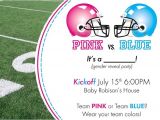 Football themed Gender Reveal Party Invitations Gender Reveal Party so Crafty