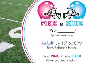 Football themed Gender Reveal Party Invitations Gender Reveal Party so Crafty