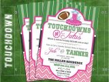 Football themed Gender Reveal Party Invitations touchdowns or Tutus Gender Reveal Invitation Football or