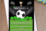Football Watch Party Invitation Wording 10 Personalised Boys Football Pitch soccer Birthday Party